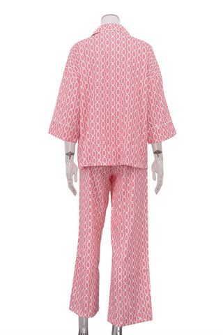 Patterned Lounge Pant Set