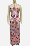 Strapless Printed Pants Set