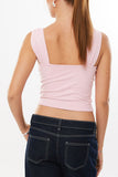 One-Shoulder Ring Detail Tank Top
