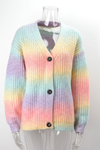 Button-Front Casual Cardigan