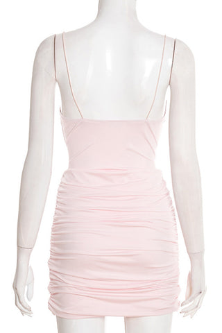 Ruched Spaghetti Strap Dress