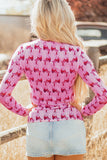 Long Sleeve Boot Print T-Shirt