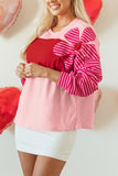 Floral Patch Striped Sleeve Top