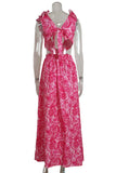 V-Neck Floral Maxi Dress