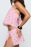 Halter Top and Wrap Skirt Set