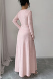 Elegant Maxi Dress with V-Neckline