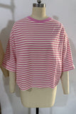 Striped T-Shirt with Bow Back Detail