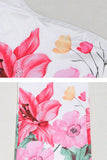 One-Shoulder Floral Pants Set