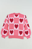 Heart Block Mock Neck Sweater