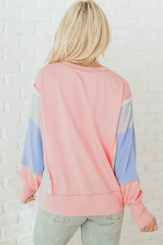 Stylish Color-Block Sweatshirt