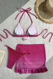 Stylish Halter Bikini with Skirt Cover-Up