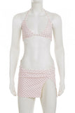 Polka Dot Bikini with Skirt Set