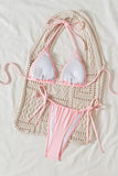 Floral Appliqué Bikini Set