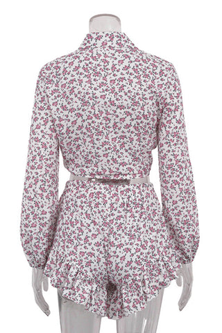 Floral Tie-Front Short Set