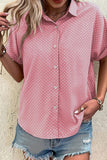 Polka Dot Button-Up Blouse