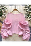 Ruffle Sleeve Statement Blouse