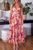 Strappy Floral Midi Dress