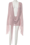 Draped Deep V-Neck Casual Dress