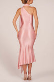 Elegant One-Shoulder Evening Dress