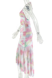 Halter Ruched Midi Dress