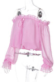 Off-the-Shoulder Ruffle Blouse