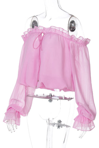 Off-the-Shoulder Ruffle Blouse