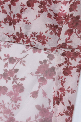 Lace-Up Floral Casual Dress