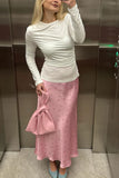 Elegant Floral Print Midi Skirt