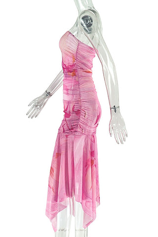 Strapless Ruched Casual Dress