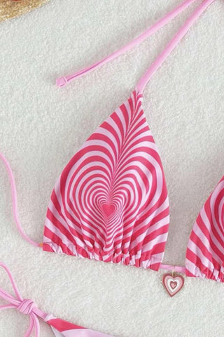 Stylish Striped Bikini Set