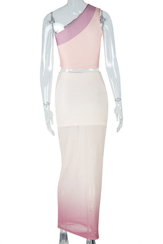 One-Shoulder Skirt Set