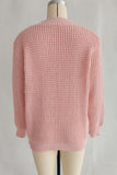 V-Neck Textured Knit Sweater