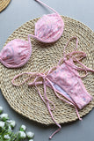 V-Wire Embellished Bikini Set