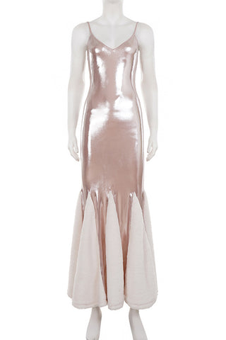 Sleek Spaghetti Strap Evening Gown