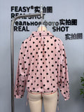 Polka Dot Button-Front Jacket