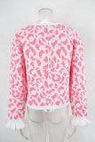 Tie-Front Leopard Print Cardigan