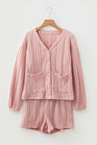 Button-Up Lounge Short Set