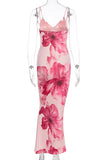 Floral Print Spaghetti Strap Dress