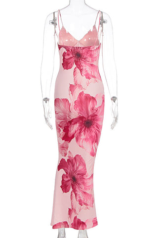 Floral Print Spaghetti Strap Dress