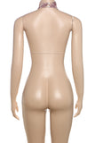Halter Neck Tie-Waist Tank Top