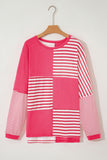 Striped Sweatshirt with Asymmetric Design