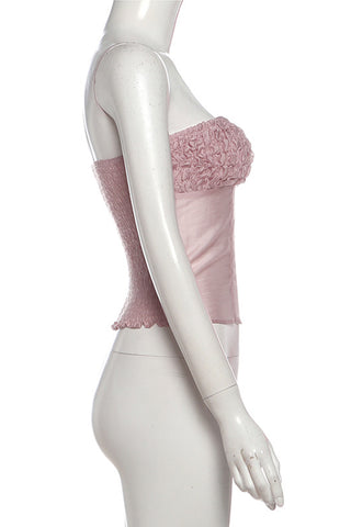 Strapless Top Ruched Skirt Set