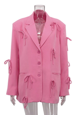 Bow-Detail Tailored Blazer