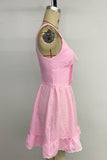 Sleeveless Mini Dress with Ruffled Hem