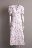 V-Neck Floral Midi Dress
