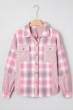 Casual Plaid Button-Up Jacket