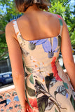 Floral Maxi Dress with Strappy Design