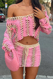 Chic Crochet Skirt Set