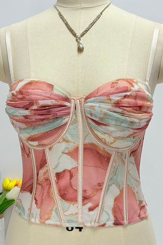 Floral Bustier Tank Top