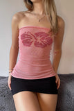 Strapless Floral Tank Top